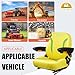 TICSEA Universal Tractor Seat, Zero Turn Mower Seat with Adjustable Safety Belt Armrest Backrest Micro Switch for John Deere ZTR Forklift Skid Steer Loader Telehandler Dozer Excavator