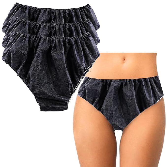 Non Woven Disposable Panty for Women & Men (Unisex) Travelling/Spa/Body Massage/Surgeries/Maternity/Periods/Free Size fit for Small to XXL Black (Pack of 5)-image-37