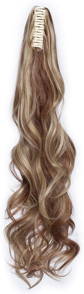 Claw Clip in Ponytail Hair Extension Synthetic Hair Extensions Hairpiece One Piece Long Pony Tails 24inch Wavy - Image 3
