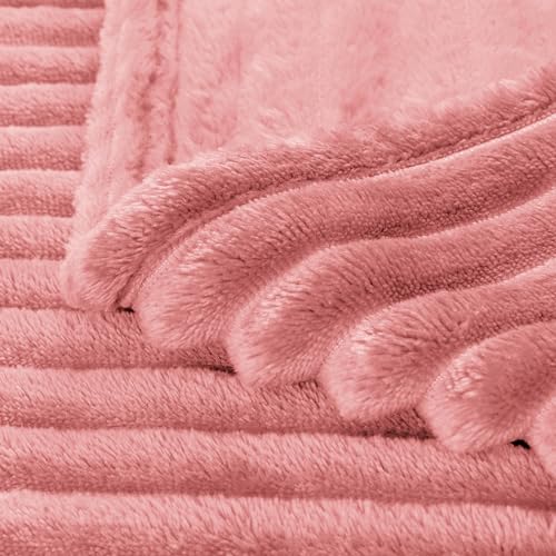 Image of BEDELITE Baby Blankets for Boys Girls 30 inchx 40 inch - 3D Ribbed Jacquard Cute Fuzzy Fleece Blanket, Warm and Breathable Soft Cozy Infant Toddler Blanket for Newborn All Seasons Suitable, Pink
