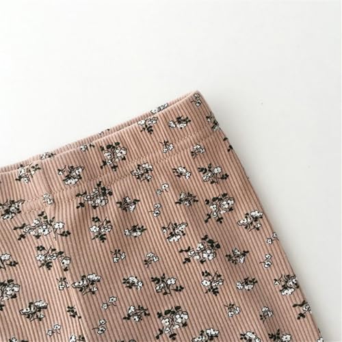 Kids Girls Floral Ribbed 𝐋ounge Set Knit Outfits Ruffle Trim Matching 𝐏a𝐣ama Set Short Sleeve Top and Pants 𝐋oun𝐠ewear4