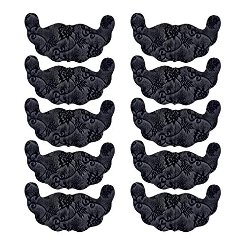 Artibetter Bra Petals Disposable Nipple Covers Lace Design Breathable Breast Lift Tape - Size E 10Pcs (Black)