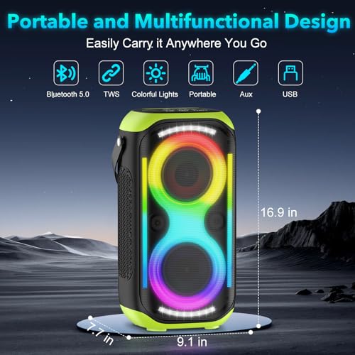 Bluetooth Speaker 160W Loud Wireless Outdoor Portable Home Party Speakers - image 2