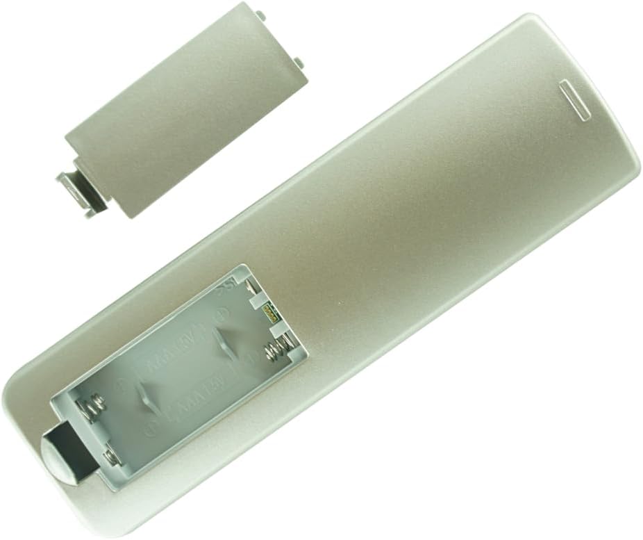 തിരികെ view of the remote control with battery compartment open