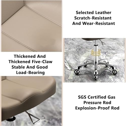 Ergonomic Saddle Stool, 360° Rotatable Lift Chair, Adjustable Height 40-58cm, Stylish Beauty Stool for Home Office & Salon, Comfort & Support in Color 3
