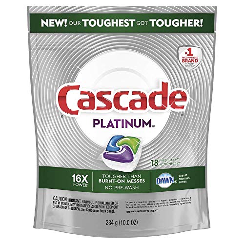 Image of Cascade Platinum ActionPacs Dishwasher Detergent Fresh Scent, 18 ct