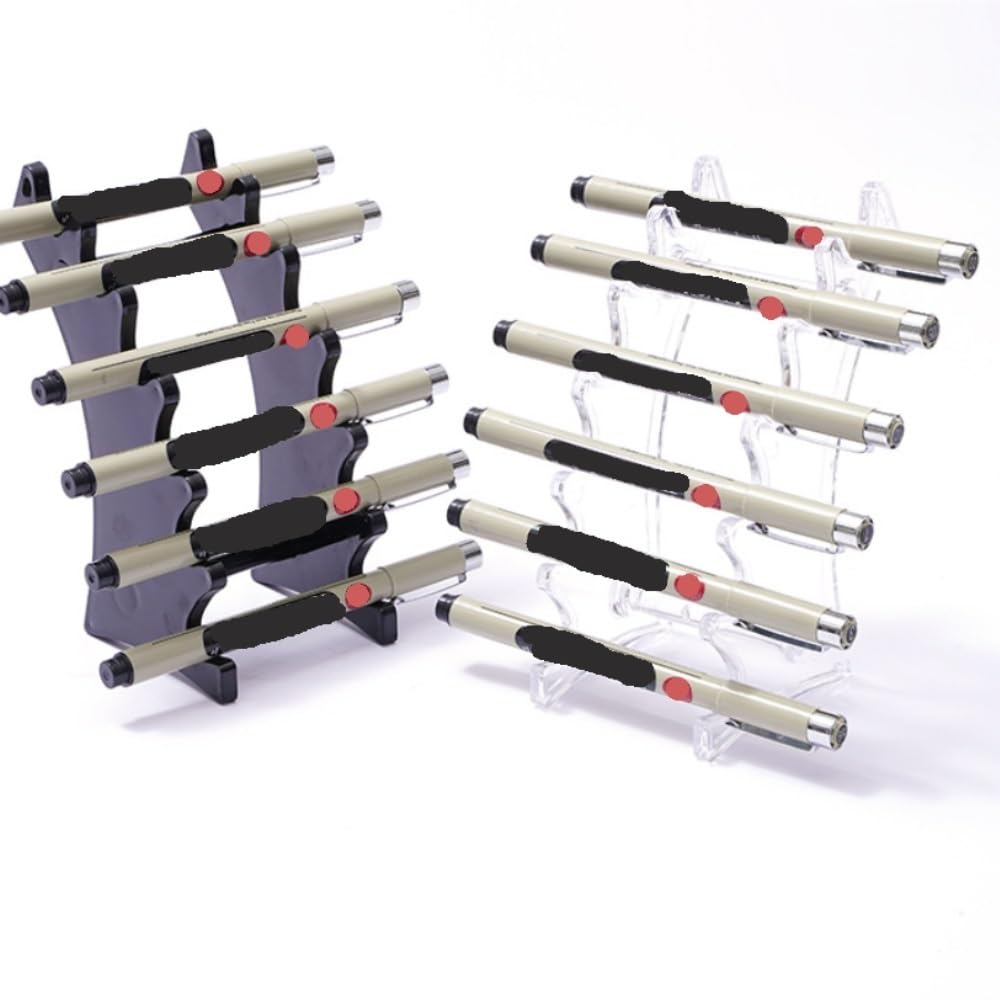 Portalapices Organizador De Cepillos Maquillaje con Portalápices Plástico 6 Compartimentos For Almacenar Bolígrafos Exhibición Organizador(White)