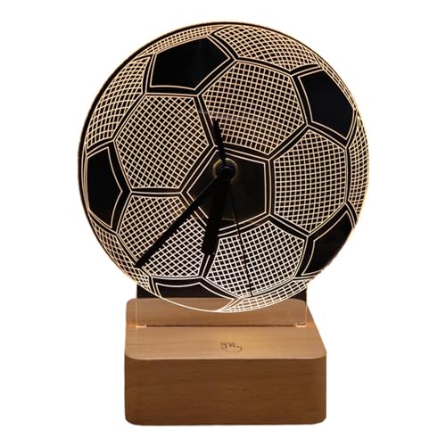 Lampe de table de football illusion LED avec base tactile en acrylique
