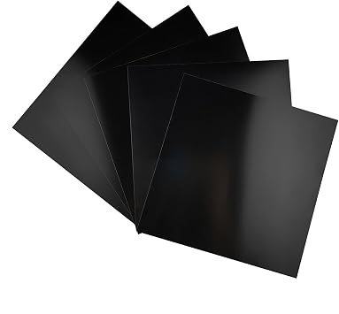 Aluminum Metal Plate, Aluminum Sheet Metal, 10pcs 5052 Black Anodized Anodising Aluminum Sheet,Unplated Aluminium Panel Plate Metal Craft Material Pack,Plaque DIY Gift Lable Tag100x100x0.5mm 10pcs