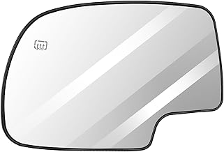 ECCPP Exterior Mirror Driver Side(LH) fit for Chevy Avalanche Suburban Silverado Tahoe for GMC Sierra Hybrid Classic Yukon Power Heated Left Side Replacement Mirror Glass