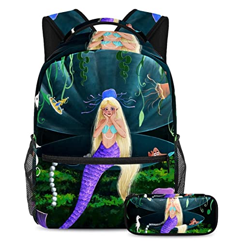 Sac à dos de voyage complet avec étui à stylo pour écolier