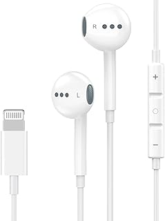 イヤホン 有線 マイク付き iPhone用の【MFi認証品】ライトニング用の イヤフォン ノイズキャンセリング HiFi音質 磁気設計 カナル型 イヤホンマイク 通話可能 音量調整 無遅延 快適な装着感 iPhone用のなどIOSデバイスに対応 通勤/仕事/ZOOM/Skype/ランニング iPad/iPod/Siri対応