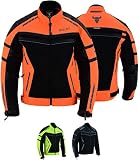 BULLDT Chaqueta de moto para verano Tech Mesh Chaqueta, 52/L, naranja neón