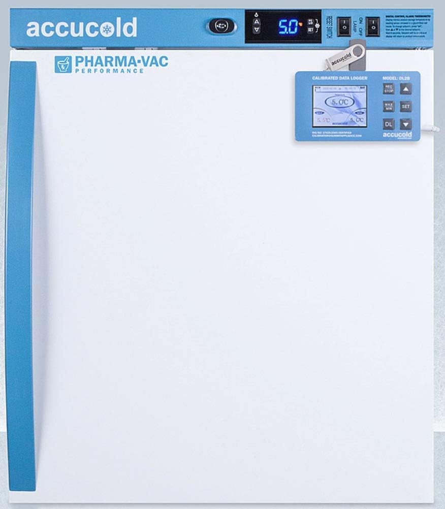 Summit Appliance ARS1PVDL2B Pharma-Vac Performance Series 1 Cu.Ft. Compact All-refrigerator for Vaccine Storage with Factory-installed Data Logger, Auto Defrost, Lock, Digital Thermostat, White