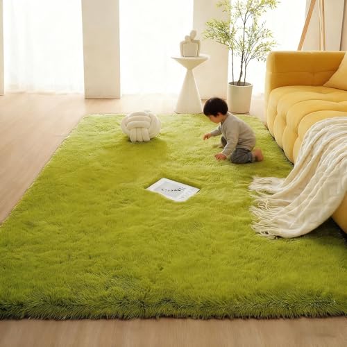 Tapis lavable en machine 90x180cm avec dessous antidérapant vert