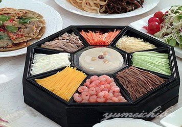 Amazon｜（株）夢市場オリジナル 韓国八角木製九節板(クジョルパン