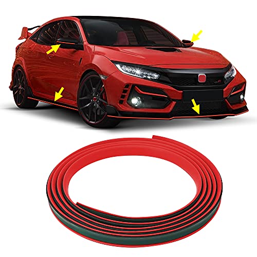 Image of 4R Quattroerre.it 19991 Universal C Shaped Car Profile Red 11mm x 1.5m