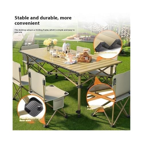 Table de camping stable pour corriger les sols irréguliers en bivouac
