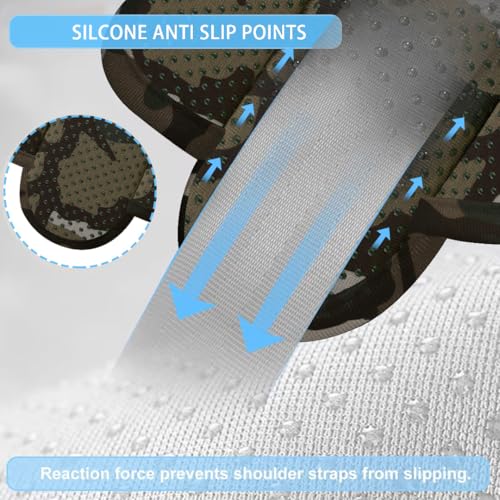 Image of ZINZ 2-Pack Universal Shoulder Pad with Ultra Thick Cushion for Bag Luggage Bag Crossbody, Plus Long & Anti-Slip & Breathable,Camouflage Green