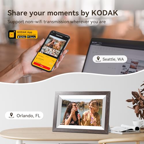 KODAK 10.1 inch WiFi Digital Picture Frame,1280x800 IPS HD Touch Screen, 32GB Smart Photo Frame with App & AI Photo Creation, Easy Sharing Photos and Videos, Birthday Gifts for Mom Women - image 7