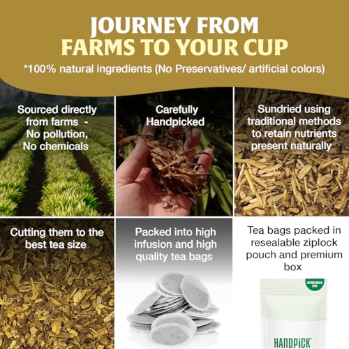 Image of HANDPICK Licorice Root Tea (50 Teabags) Delightful Natural Blend, Non GMO
