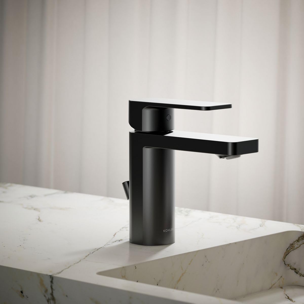 Kohler K-23472-4N-BL Einhebel-Waschtischarmatur Parallel – 0,5 GPM, Chrom (ohne Keramikkartusche)