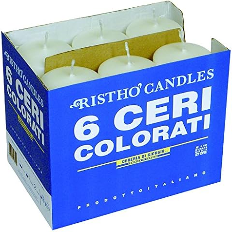 Cereria by Giorgio Risthò Ceri, Wax, White, 6x6x15cm, 6 Units Cover