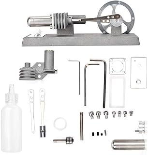 LetCart Power Generator Model Hot Air Stirling Engine Education Toy Electricity Power Generator Model Stirling Engine DIY Physics Experiment