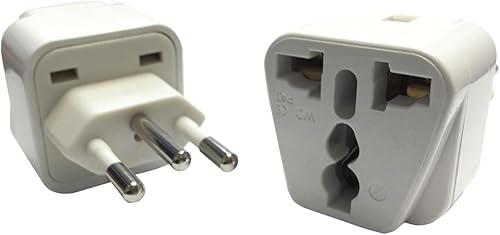 Adaptador de enchufe de alimentación universal con conexión a tierra de viaje de Brasil - Tipo N - Certificado CE para teléfonos celulares móviles,