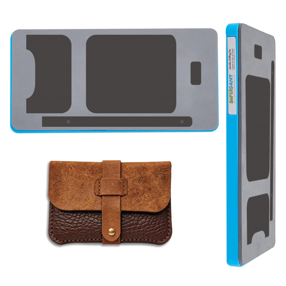 Molde rectangular de cuero para cortar piezas de marroquinería