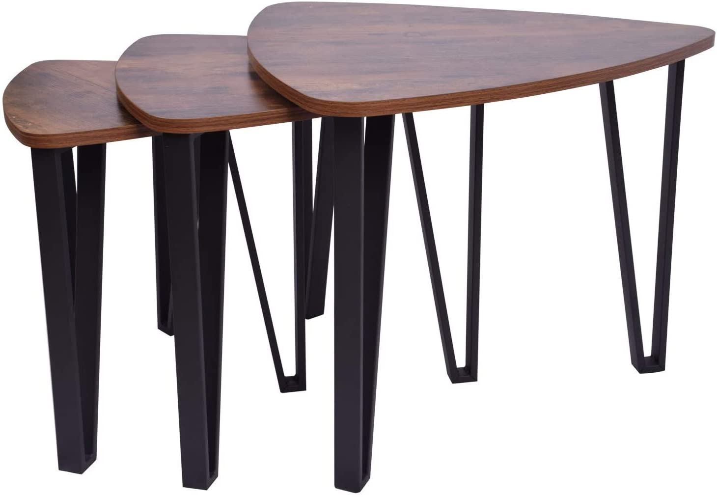 K*i様 アンティーク 家具 ネストテーブル サイドテーブル 3台組　【本日限り Amazon｜ネストテーブル DRM 大中小3台組サイドテーブル 丸