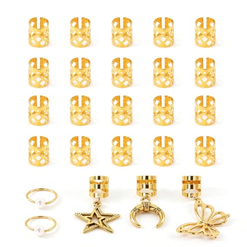 Olen Gold Hair Jewelry para Trenzas, 25 piezas miniatura 1
