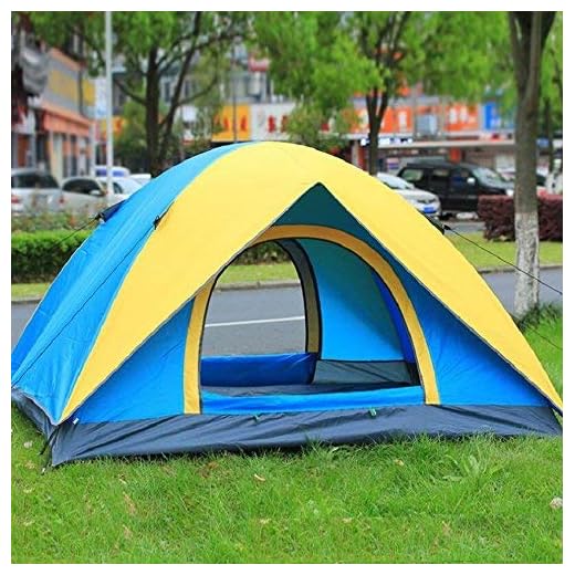 FXX Productos al Aire Libre de Guo Que acampan Las Tiendas Casuales, 3-4 Personas, Tiendas al Aire Libre portátiles, protección Solar Impermeable de la respiración, Tiendas de campaña caseras,3-4 per