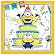 Procos 10137423 - Partyset S Minions: Rise Of Gru, 52-teiliges Set, 16 Teller, 16 Becher, 20 Servietten, Einweggeschirr, Partygeschirr, Tischdekoration, Gelb
