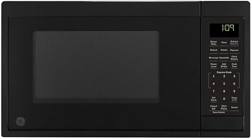 Miniatura 3 de Horno de microondas GE para encimera, compacto de 0.9 pies cúbicos, capacidad de 900 vatios, 7 configuraciones de cocción automática, tecnología de
