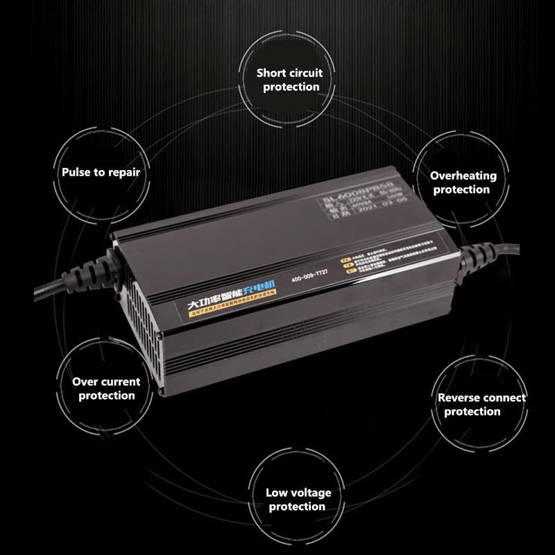 12A charger for 48V 60V 72V 84V lithium battery 13S 54.6V 14S 58.8V 16S 58.4V 67.2V 20S 84V Li ion 73V 87.6V Lifepo4 battery (Color : 24S Lifepo4 87.6V, Socket Standard : EU 220V)