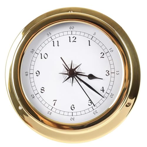 Set Di 4 Stazioni Meteorologiche Con Barometro Tradizionale In Ottone, Kit Orologio Termometro Igrometro Da Parete Marino Da 5,7 Pollici, Strumenti Meteorologici Analogici Portatili Per Barche, Arre - 2