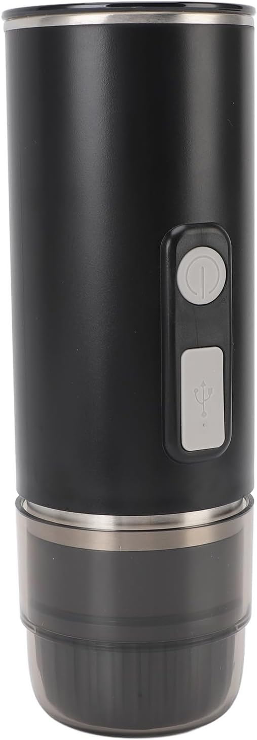 Jiawu Portable Espresso Maker, Rechargeable 800mAh Battery Electric Coffee Machine for Ground Coffee Capsules, Car Charger Included with Travel Camping Office Home Use