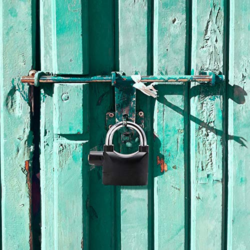 TRIXES 110db Alarmed Heavy Duty Weatherproof Short Shackle Padlock - Image 5