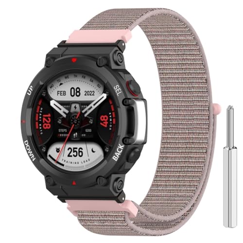 Image of YODI Strap Band Compatible with Amazfit T-Rex 2 Smartwatch Only Soft Silicone | Nylon | Chain | Leather Watch Straps with Installation Adjuster Tool For Amazfit TRex 2