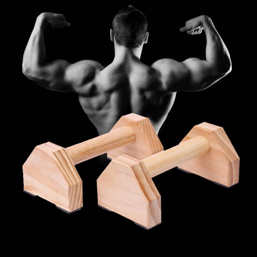 JSGHGDF Push-ups Stands Fitness Equipment Pectoral Muscle Training Wooden Handle Push Up Bracket Push Up Exercise Tool