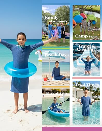 Image of Shira Modest Girls Swim Dress | 3 /4 Sleeve Swimdress, Full Coverage Bathing Suit | Tznius UPF 50+ Quick-Dry