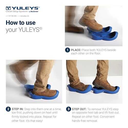 HexArmor YULEYS, Hands-Free Reusable Work Boot & Shoe Covers With Universal Fit, Slip-Resistant Tread and Heel-Locking Grip, Size 8.5-9.5 M/10.5-11.5W - Thumbnail 3