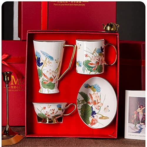 BJH Taza de café Taza de café de Porcelana de Hueso Creativa Taza de cerámica de Personalidad de Tendencia Taza de Agua… - Imagen 3