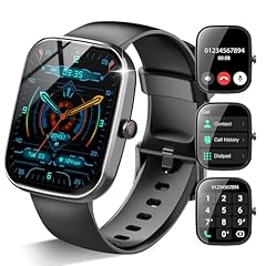 Smartwatch con Effettua/Risposta Chiamate, 1.91'' HD Orologio Smartwatch Uomo, 110+ Modalità Sportive Fitness Tracker, Nero Chiaro