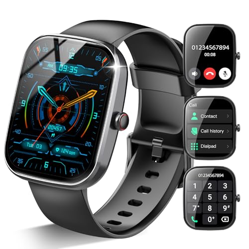 Csasan Reloj Inteligente Hombre Mujer, 1.91' Smartwatch con Llamadas Bluetooth, 112+ Deportivos Modos Smart Watch con Pulsómetro/Monitor de Sueño, IP68 Pulsera Actividad, Negro Profundo