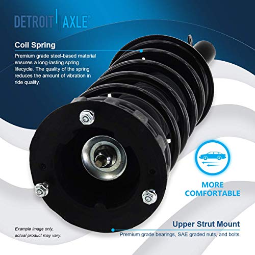 Detroit Axle - Front & Rear Complete Strut & Spring Assembly For 1996-2007 Ford Taurus Mercury Sable - Sedan Only #TOP2