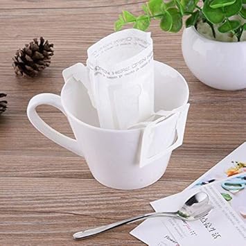 ELECTROPRIME 50Pcs / Pack Drip Coffee Filter Bag Portable Hanging Ear Style Coffee Filte T1R9