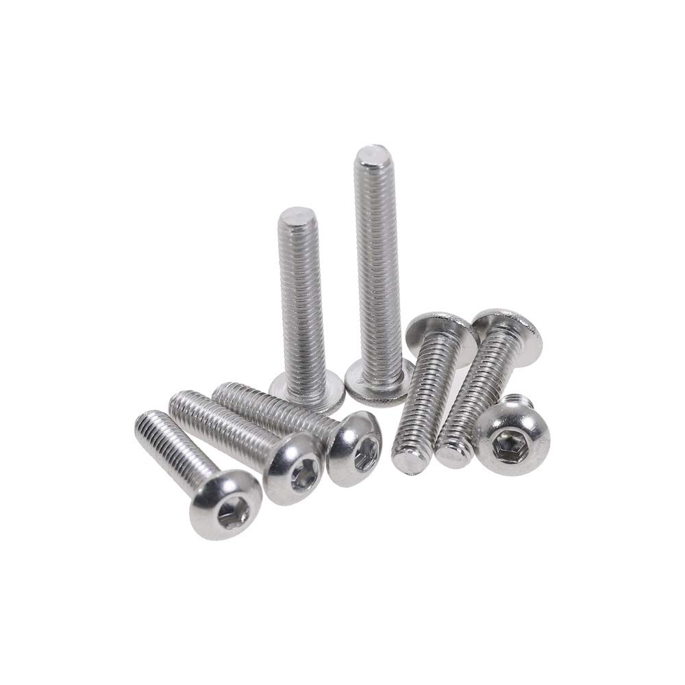 Set di viti autofilettanti, 50 viti a testa cilindrica con cava esagonale, in acciaio inossidabile, viti M3 M4, bulloni per rubinetto (M3,6 mm)