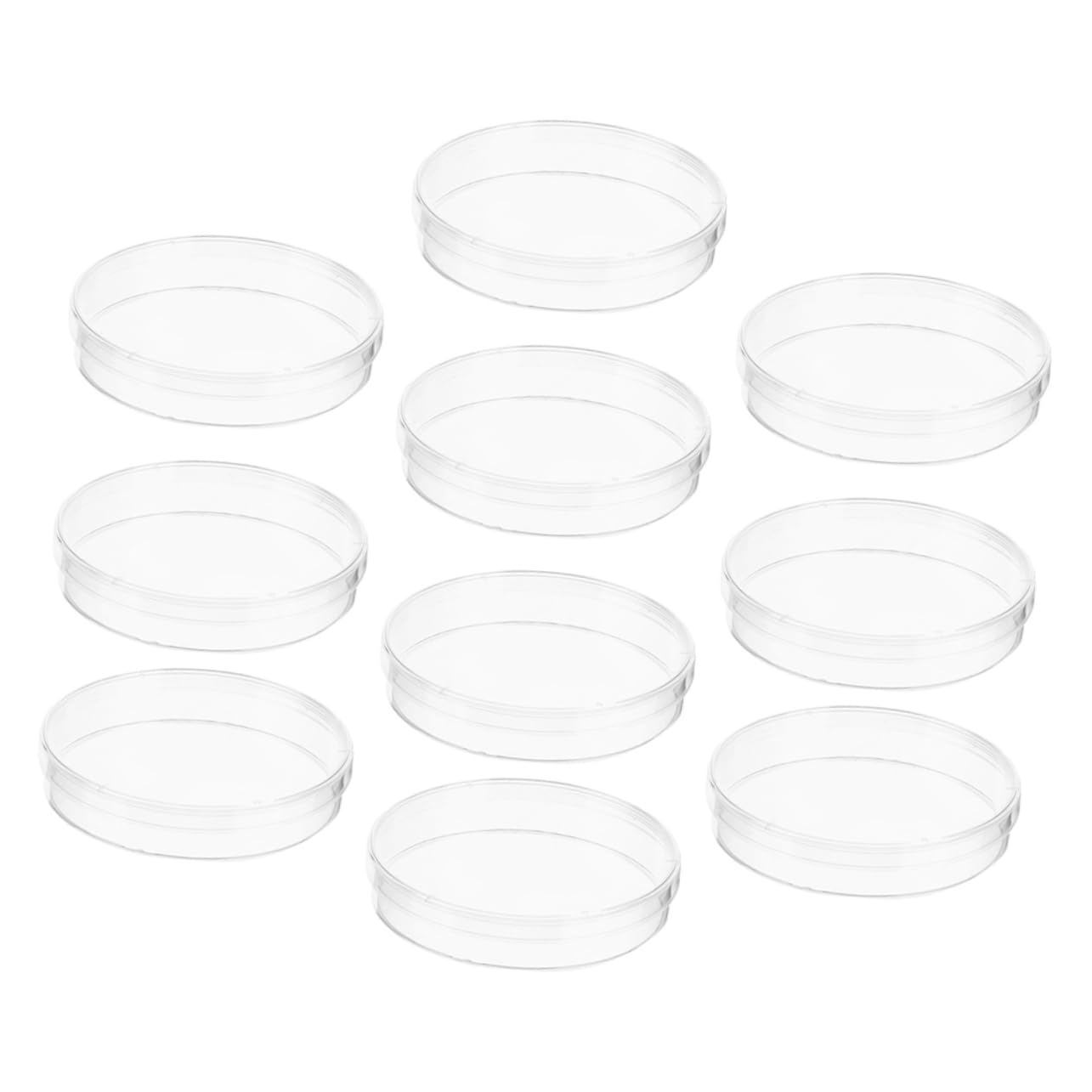 FUNOMOCYA Plastic Petri Dishes Lids 10pcs Lab Supplies for Tissue Culture Agar Plates